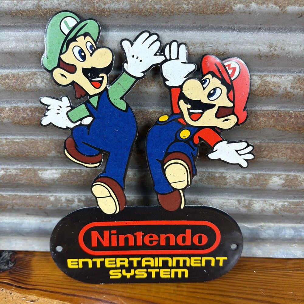 Nintendo Porcelain Sign “10X8” Mario & Luigi